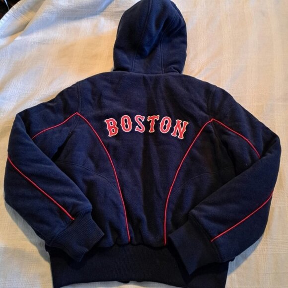 Boston Red Sox women's size Medium fleece jacket with quilted lining & hood - Picture 3 of 5